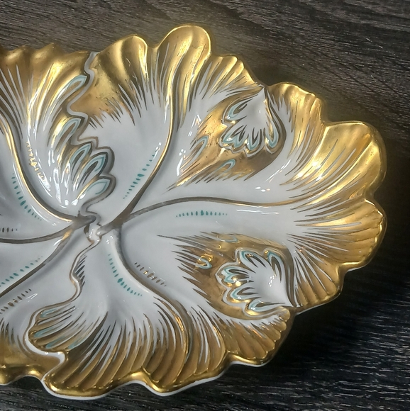 Vintage German RPM Gold Gilt Porcelain Dish - Picture 8 of 14